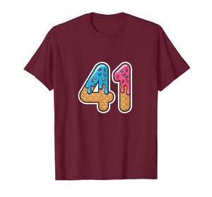 Funny 41 4 1 Drippy Ice Cream Sprinkles 41 T-Shirt