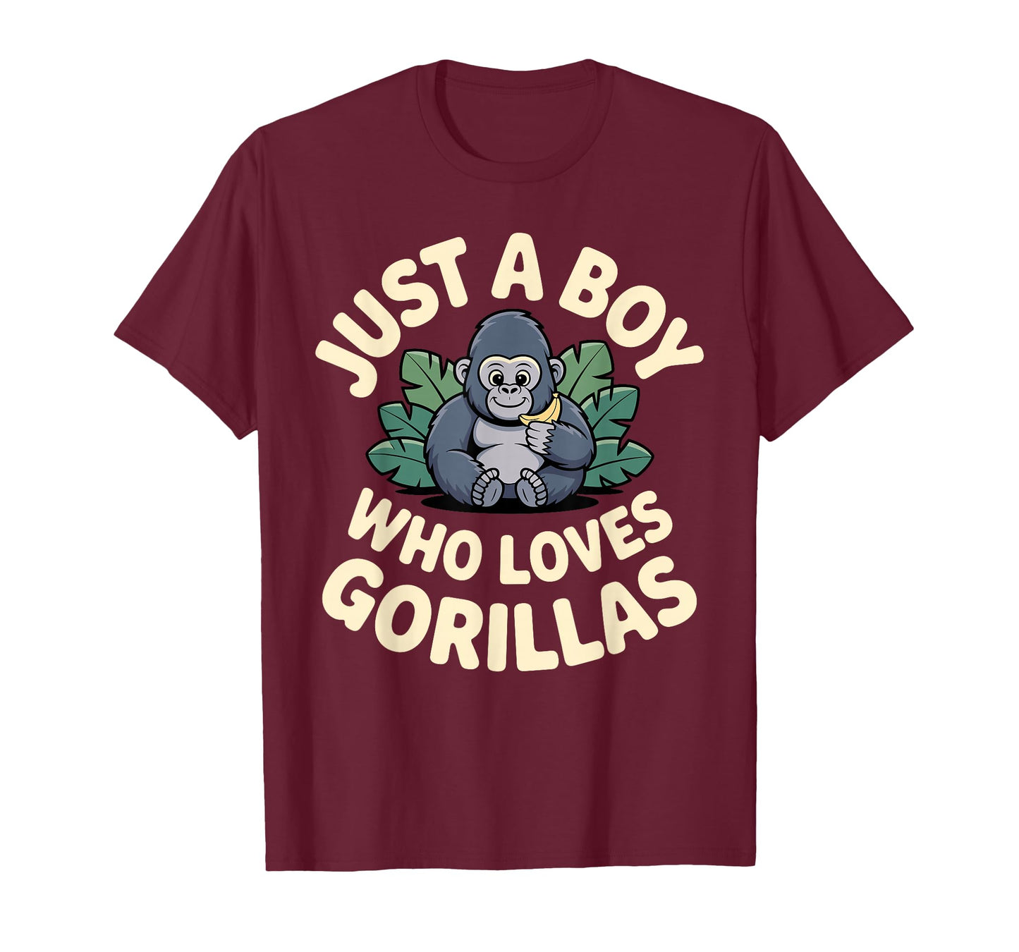 Gorilla Costume for Boys Men Kid Animal Lover Monkey Gorilla T-Shirt
