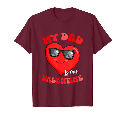 My Dad is My Valentine Heart Sunglasses Girls Proud Family T-Shirt