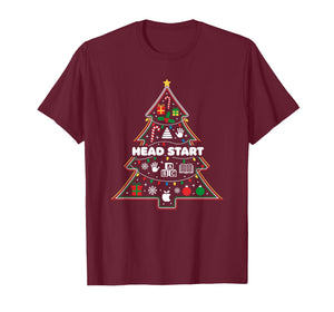 Funny Head Start Christmas Tree Lights Womens Mens Kids T-Shirt