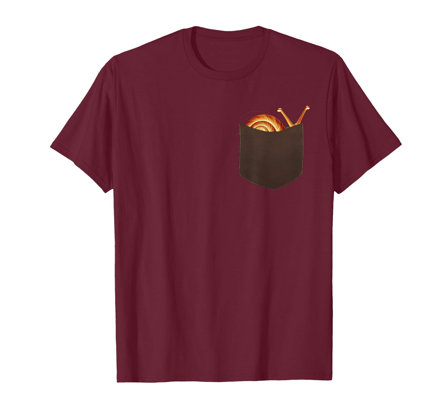 Pocket Snail Shirt - Cute Snail Peeking from Pocket T-Shirt