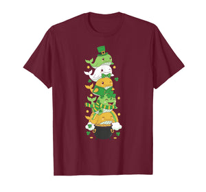 Funny Whale Clover St Patricks Day Womens Mens Kids T-Shirt