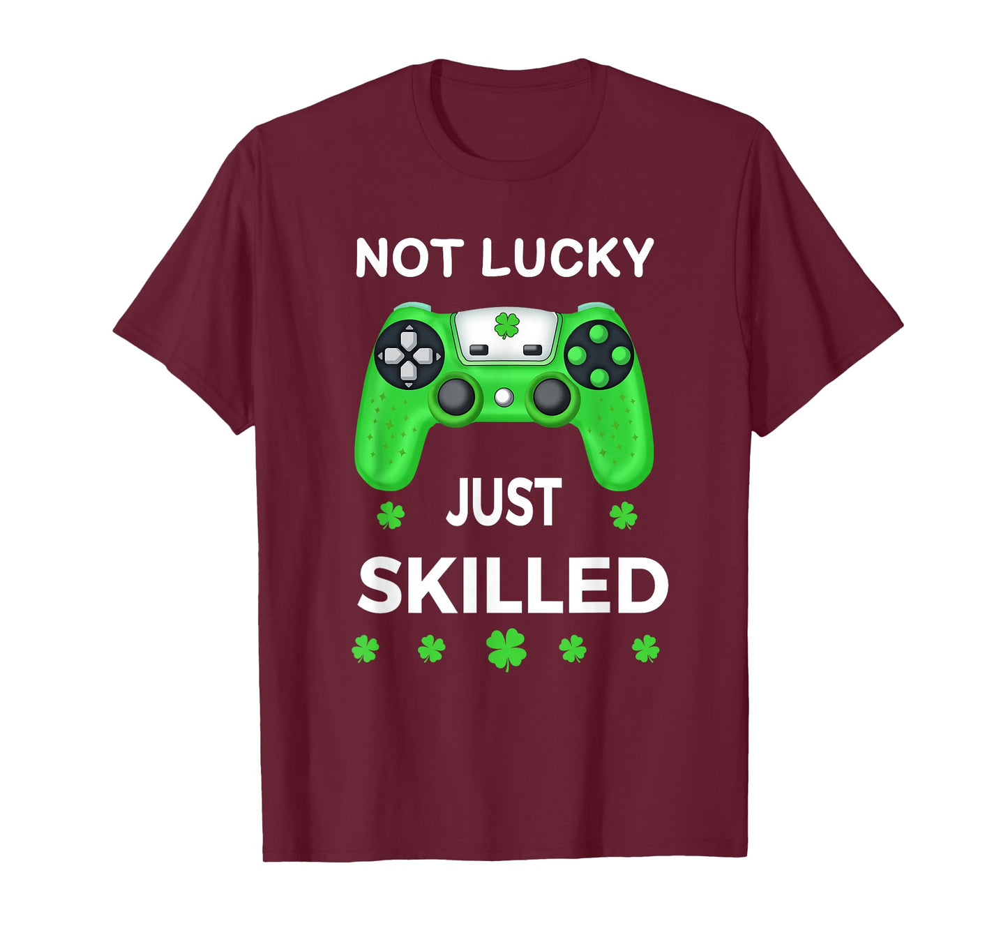 St Patricks Day Lucky Shamrock Gamer Irish Boys Kids Men T-Shirt