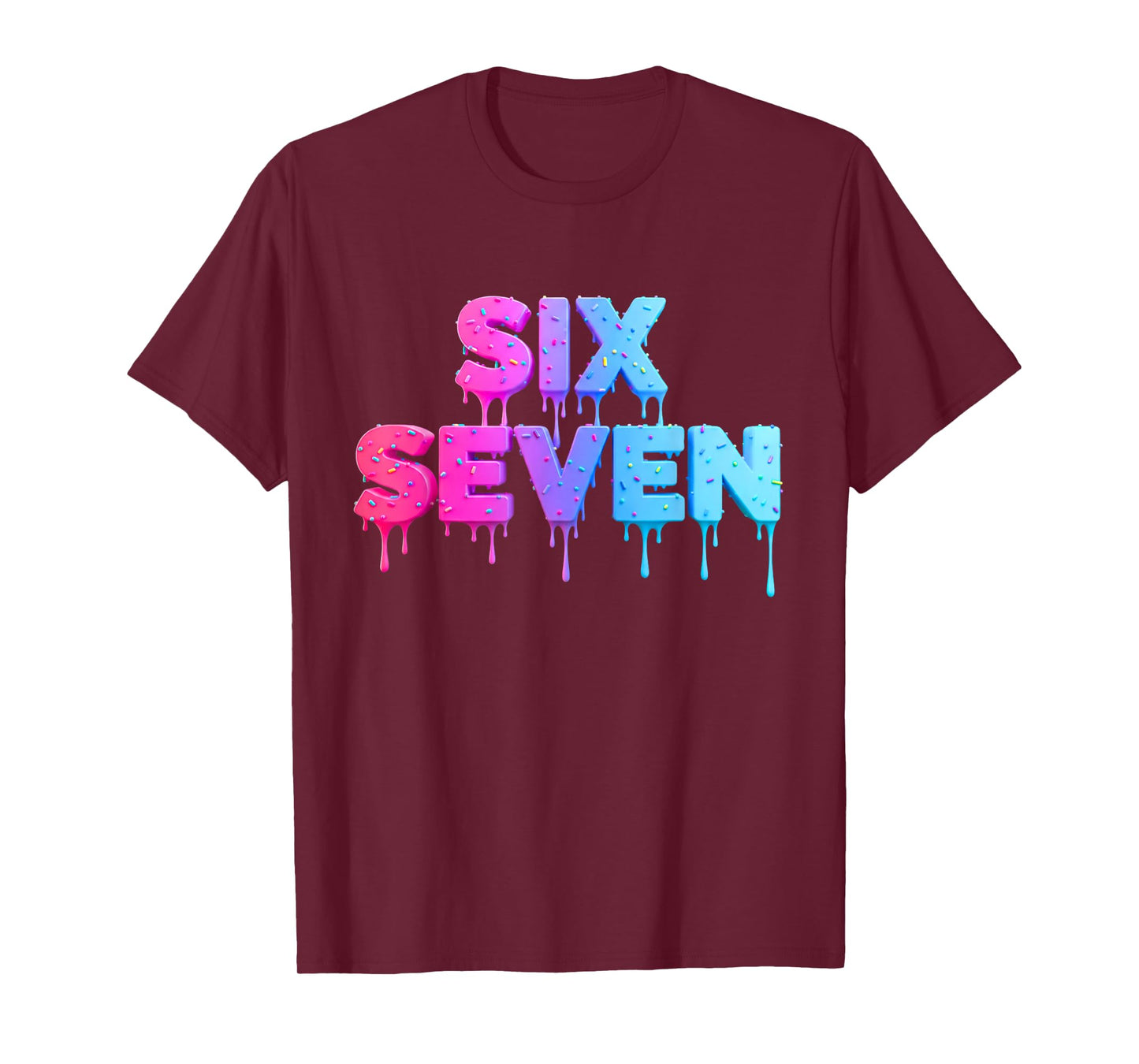 Six Seven Ice Cream Drip Gen Alpha Slang 6 7 Trending Meme T-Shirt