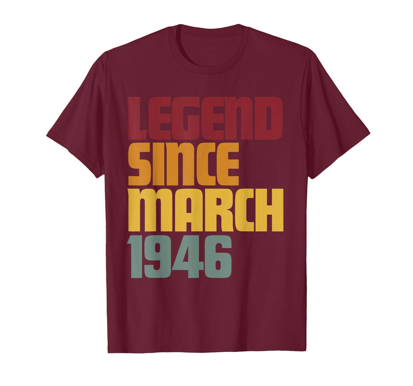 Legend Since March 1946 80th Birthday - Vintage Funny T-Shirt