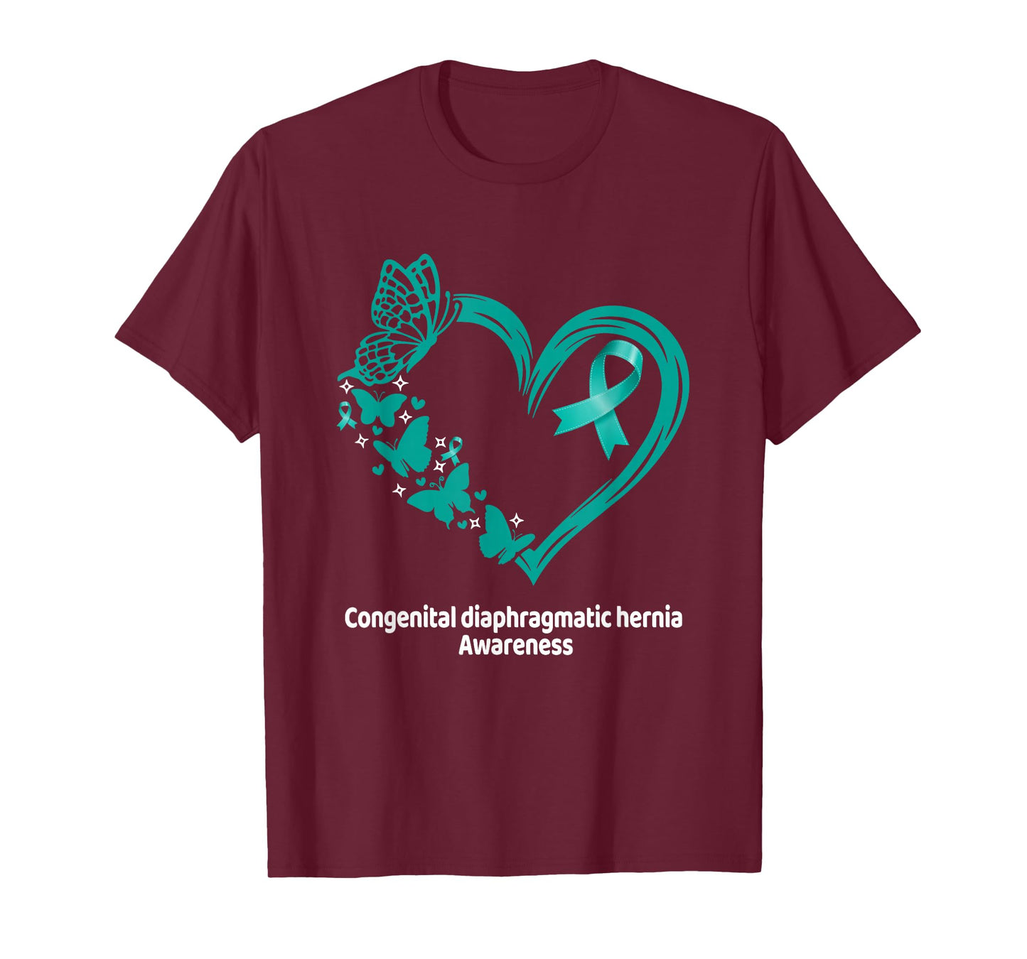Congenital Diaphragmatic Hernia CDH Awareness Heart T-Shirt