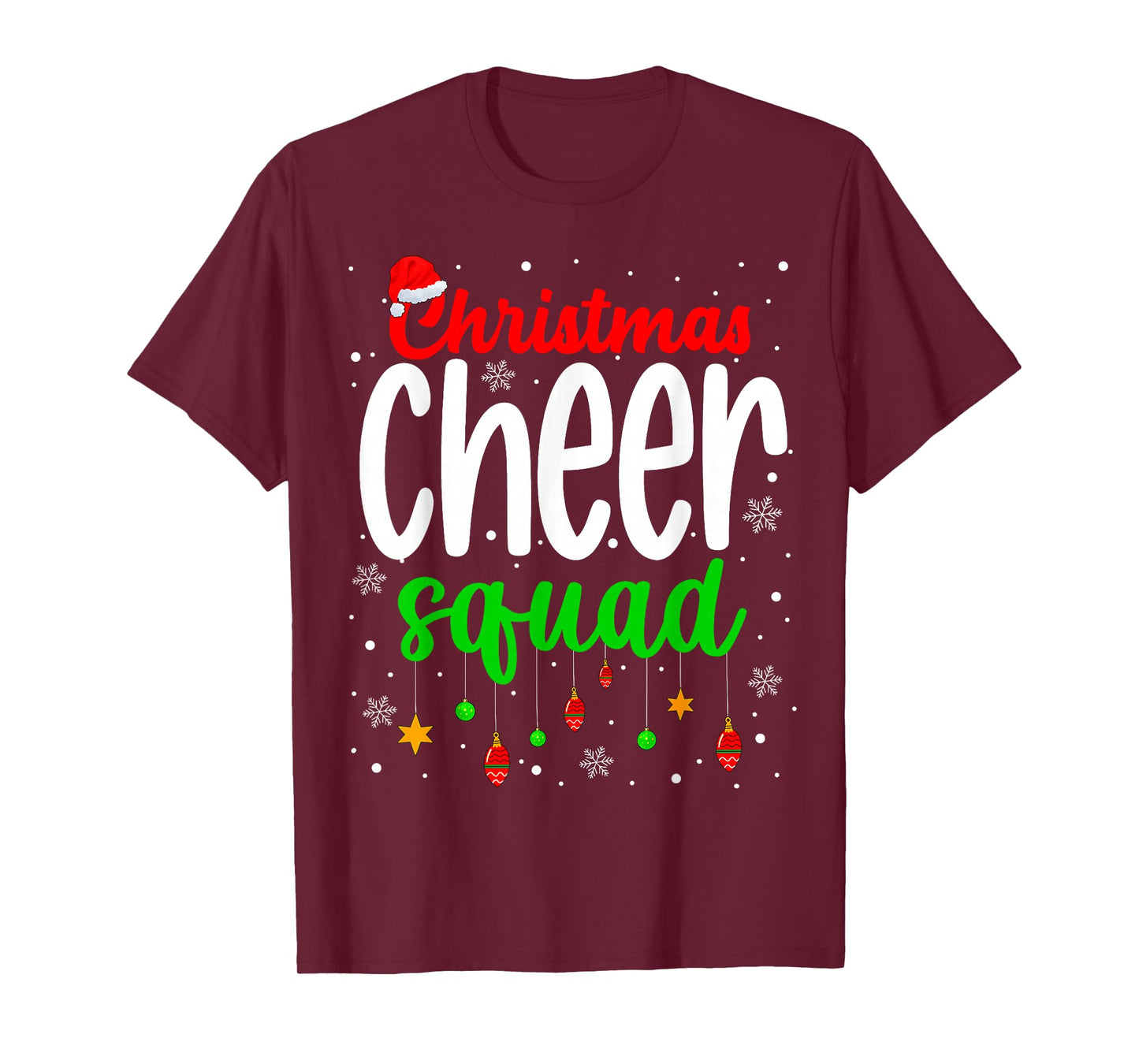 Cheerleading Sports Lover Christmas Cheer Squad T-Shirt