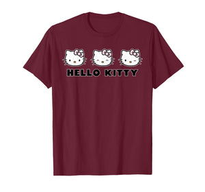 Hello Kitty Varied Expressions Cute Logo T-Shirt
