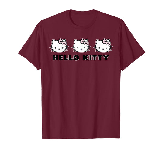 Hello Kitty Varied Expressions Cute Logo T-Shirt