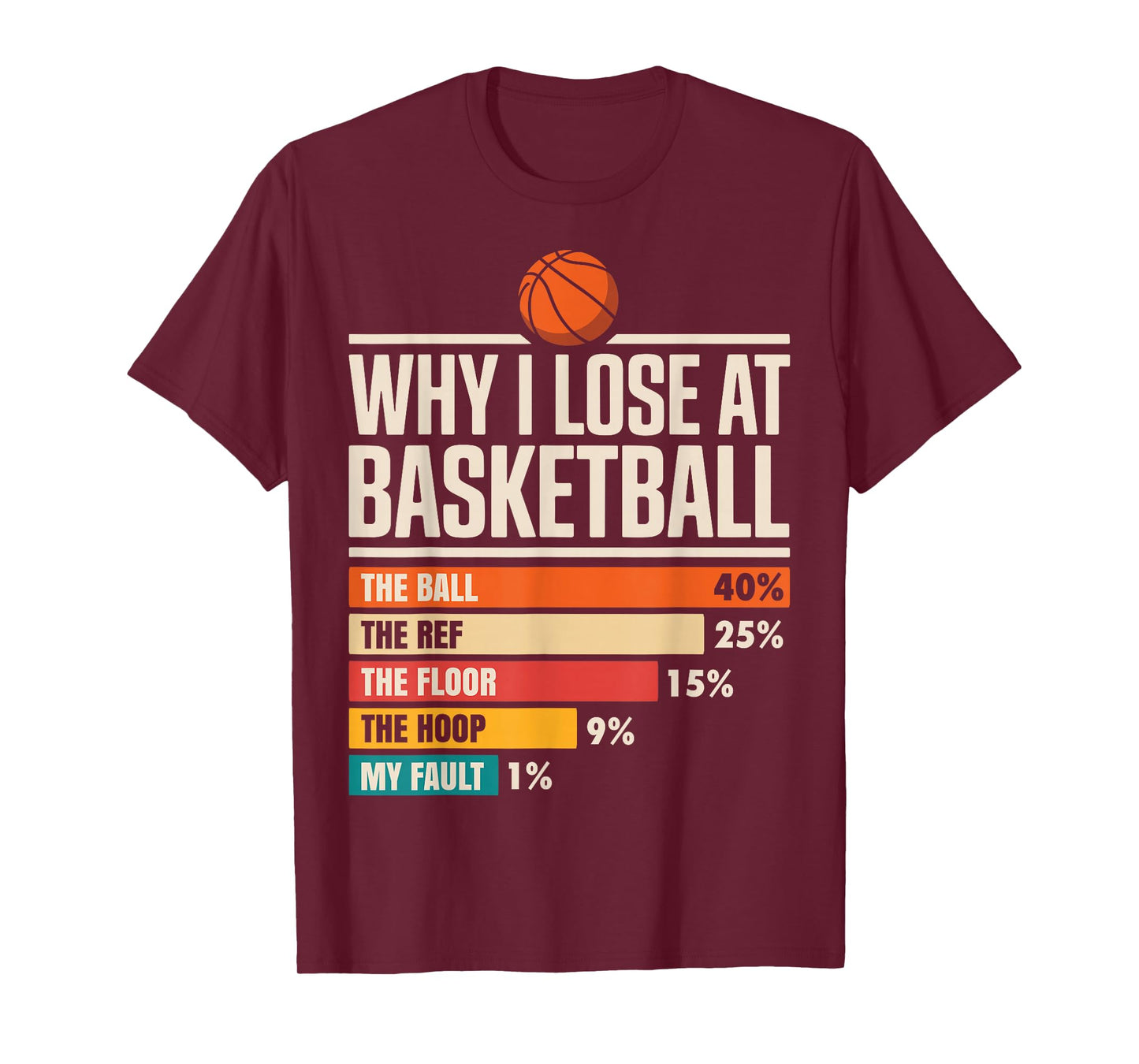 Why I Always Miss Funny Chart Basketball Hoop T-Shirt