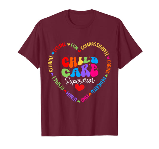 Childcare Supervisor Daycare Crew School Provider Teacher T-Shirt