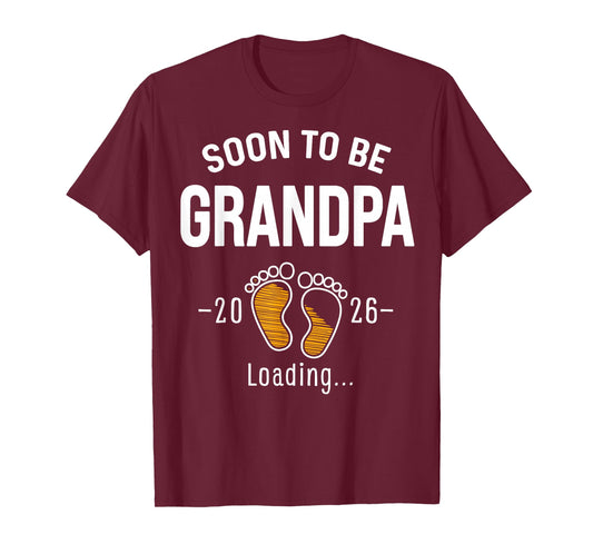 Soon to Be Grandpa 2026 Loading Funny Pregnancy Announcement T-Shirt