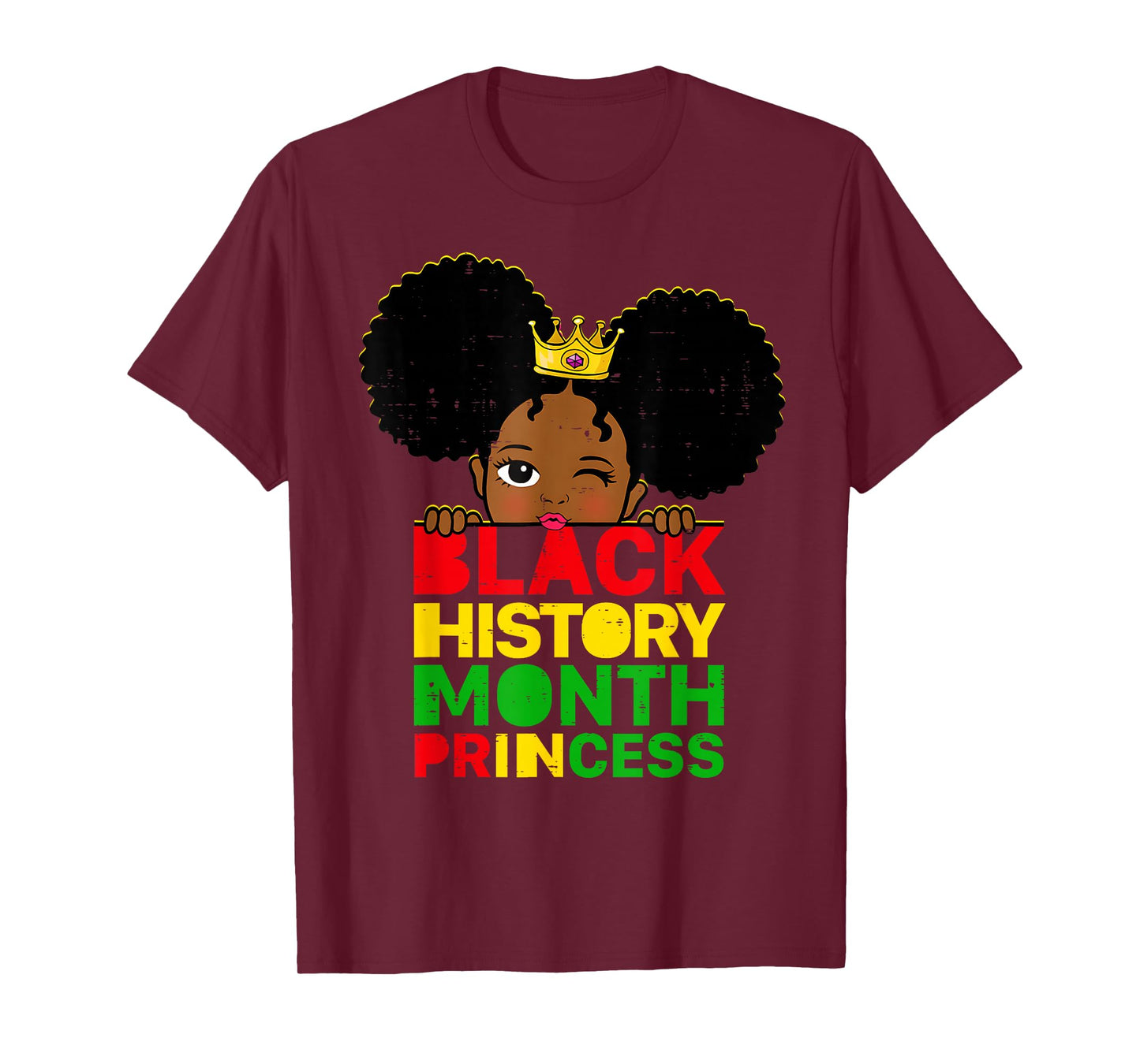 Black History Month Princess African Melanin Girls Toddler T-Shirt
