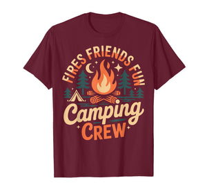 Fires Friends Fun Camping Crew T-Shirt