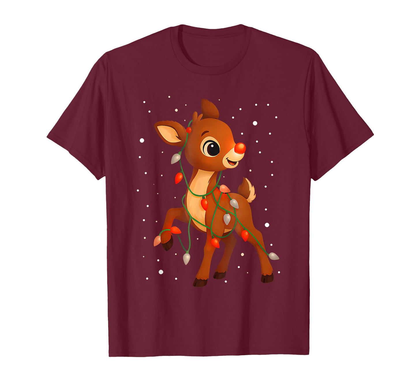 Cute Rudolph The Red Nose Reindeer for Kids and Christmas T-Shirt