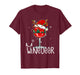 Winedeer Reinbeer Santa Hat Reindeer Couple Xmas Matching T-Shirt