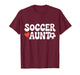 Proud Soccer Aunt Family Sport Retro Groovy Nephew Auntie T-Shirt