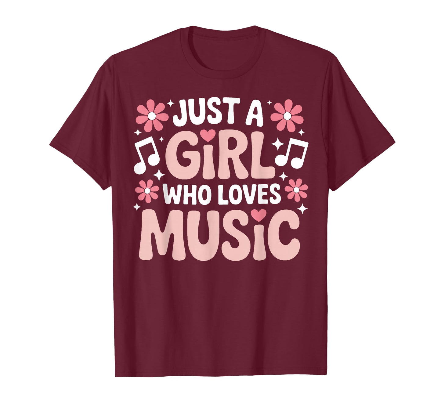 Just A Girl Who Loves Music Musician Girl Style T-Shirt