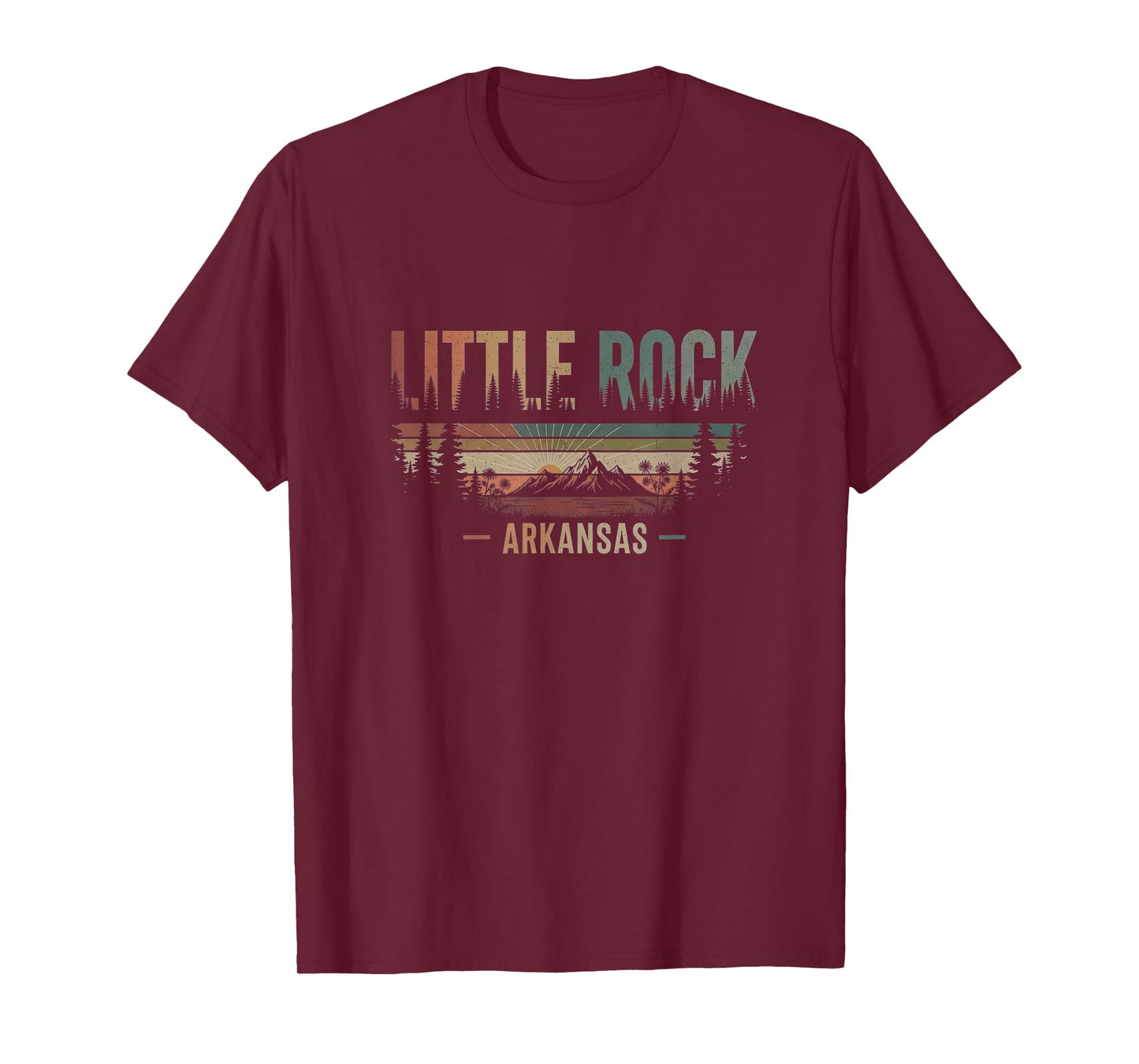 Retro Little Rock Arkansas Drawing Art Design T-Shirt