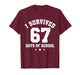 I Survived 67 Days of School Students Teachers 67 Meme Kids T-Shirt