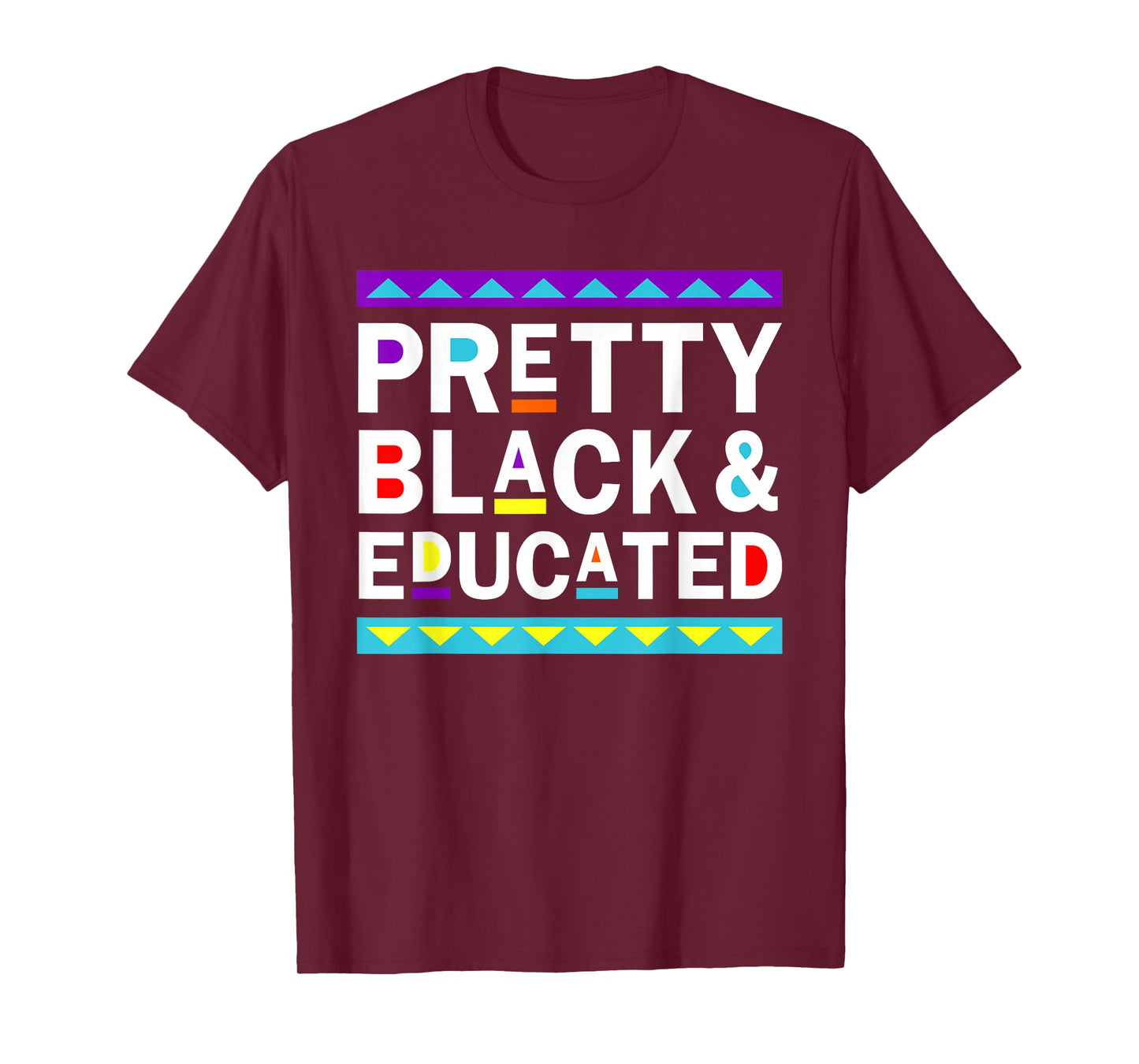Pretty Black and Educated Black African American Kids Women T-Shirt