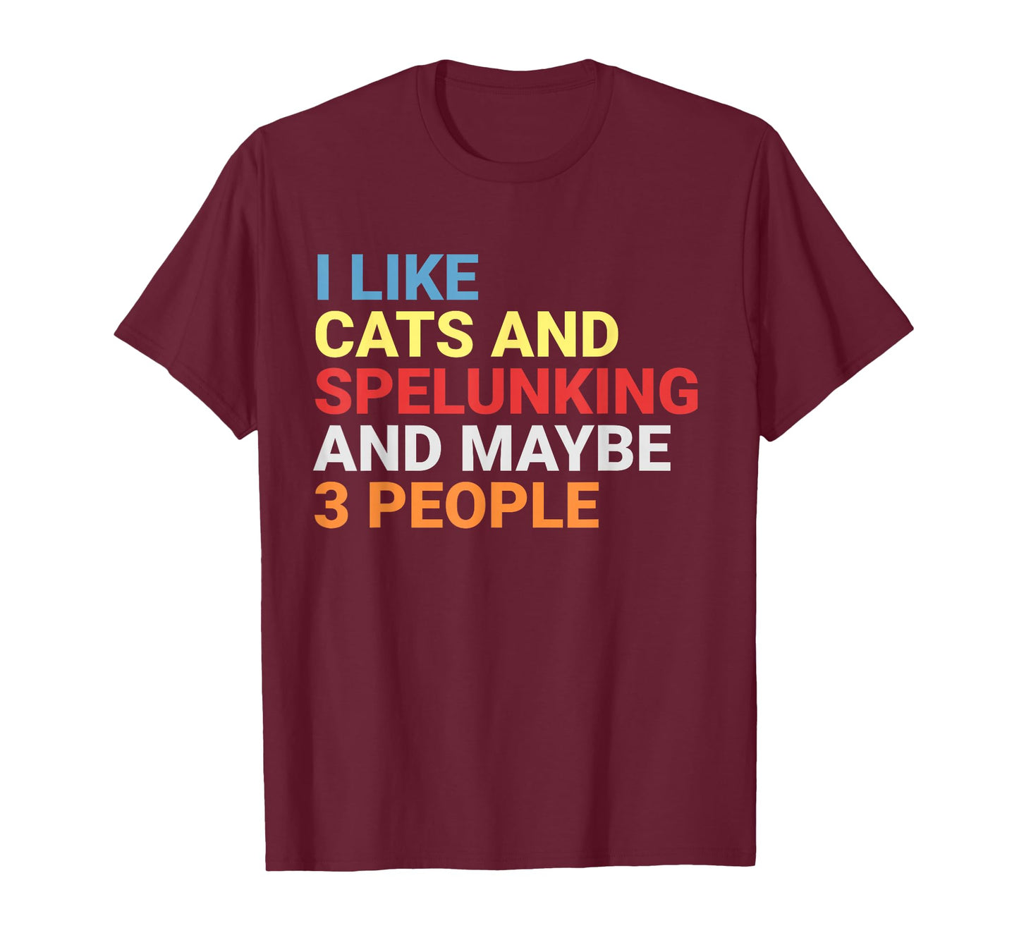 Retro I Like Cats and Spelunking Lover Spelunker Funny Cat T-Shirt