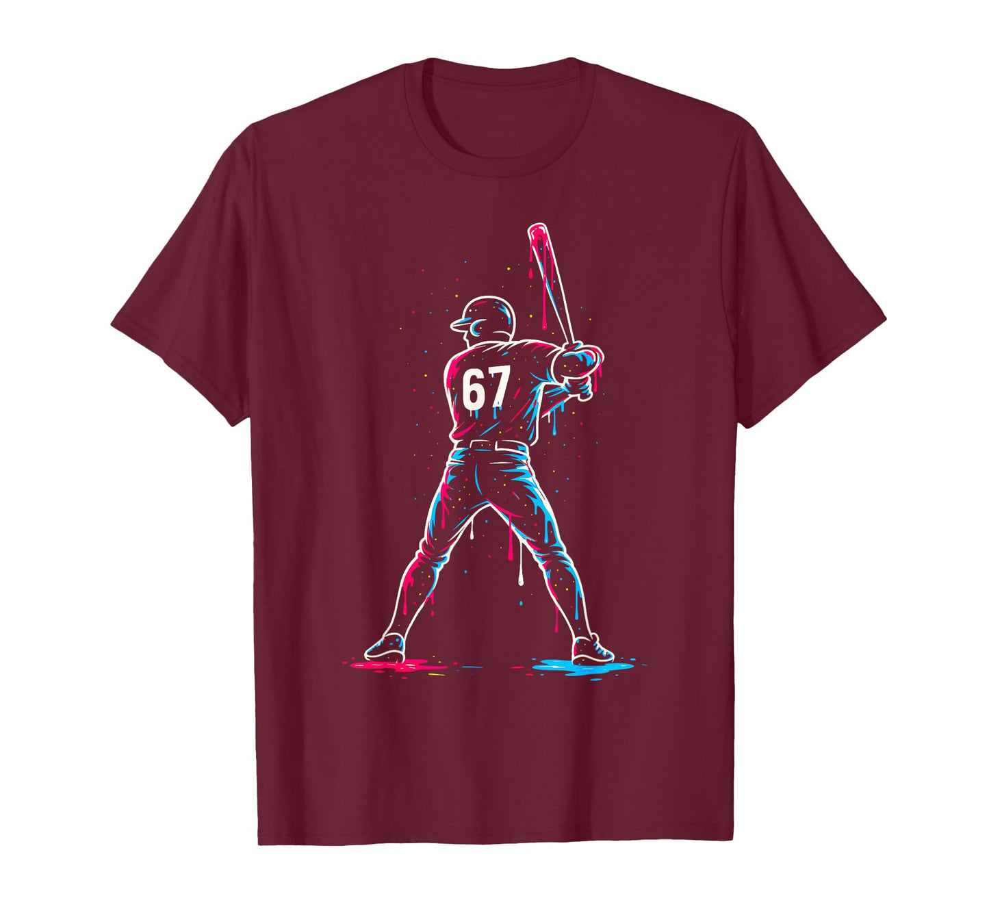 Baseball Drip 6 7 Number 67 Six Seven Meme Mens Boys Kids T-Shirt