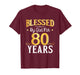 Blessed by God for 80 Years 80th Birthday Gifts Men Women T-Shirt