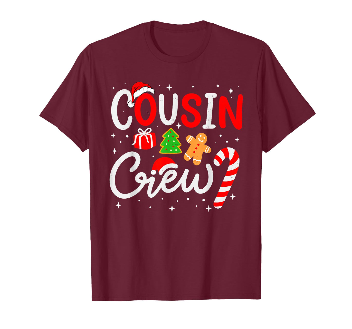 Christmas Cousin Crew Candy Cane Family Matching Holiday T-Shirt