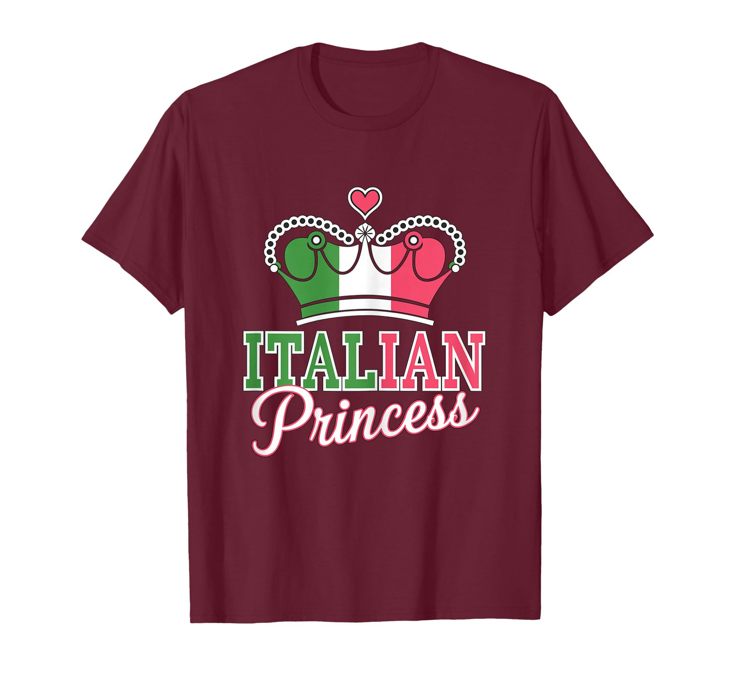Italian Princess Italy Flag Girl T-Shirt