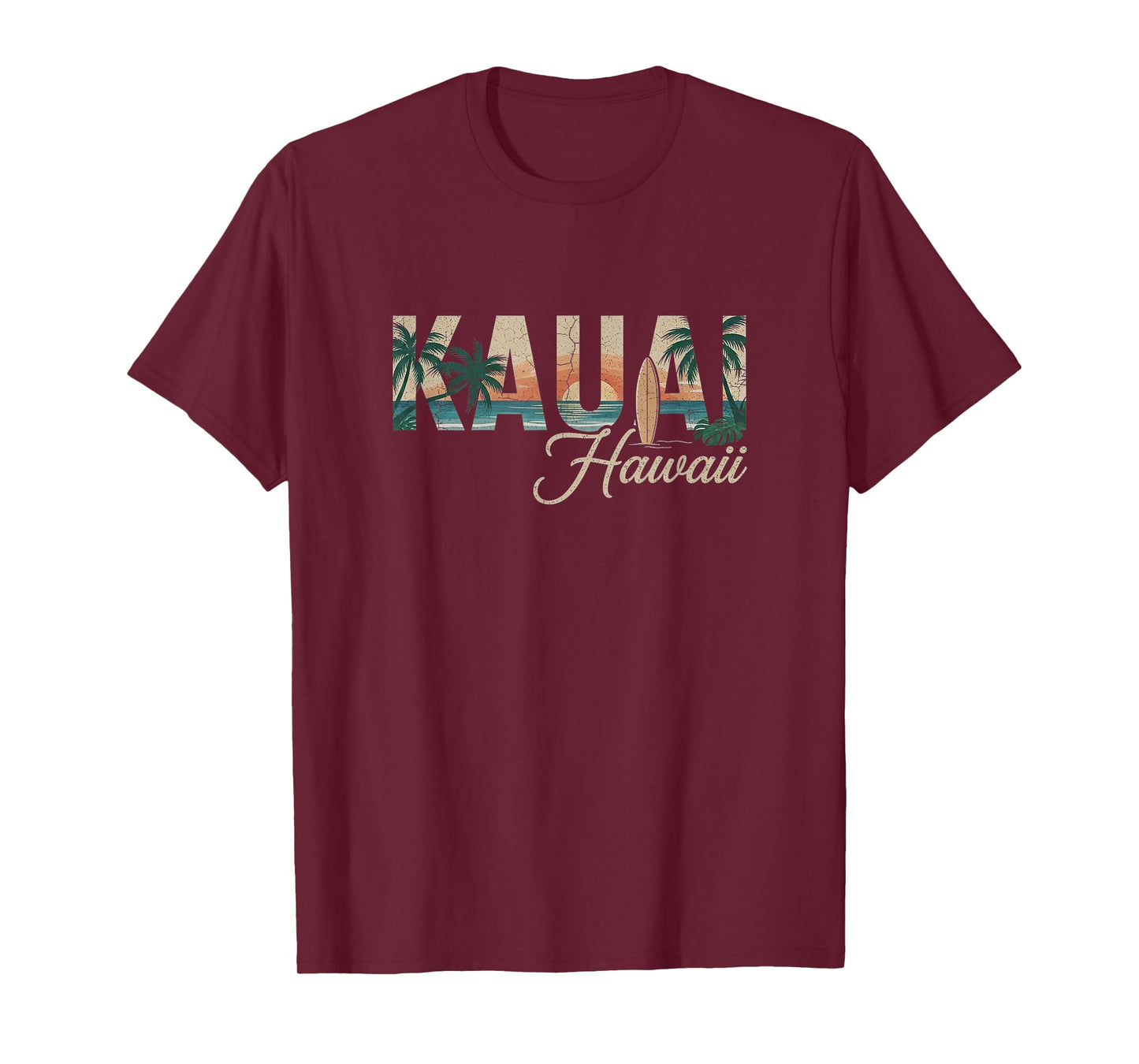 Retro Kauai Hawaii Hawaiian Design T-Shirt