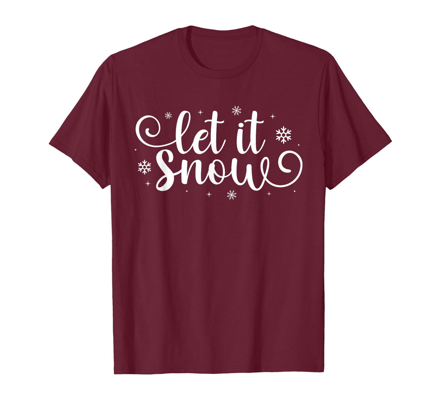 Let It Snow Cute Christmas Snowflakes Winter Holiday T-Shirt