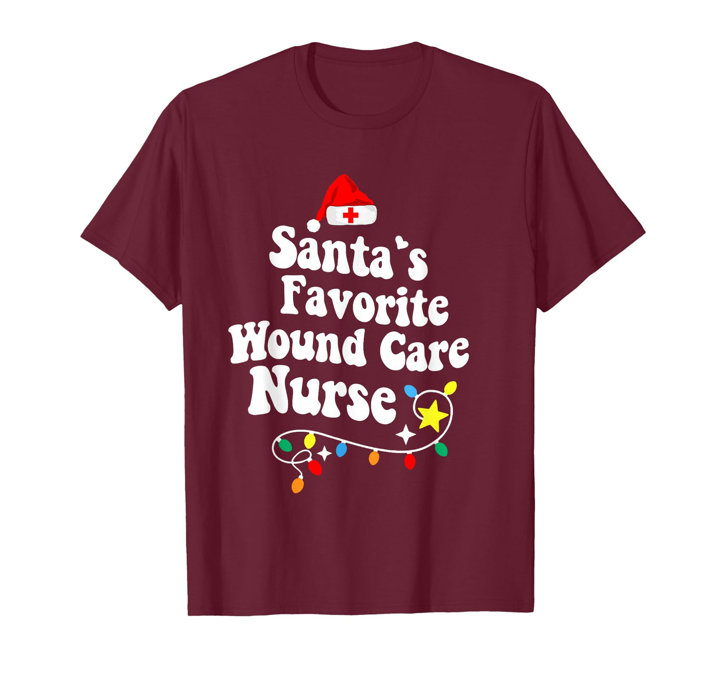 Santa's Favorite Wound Care Nurse Christmas T-Shirt