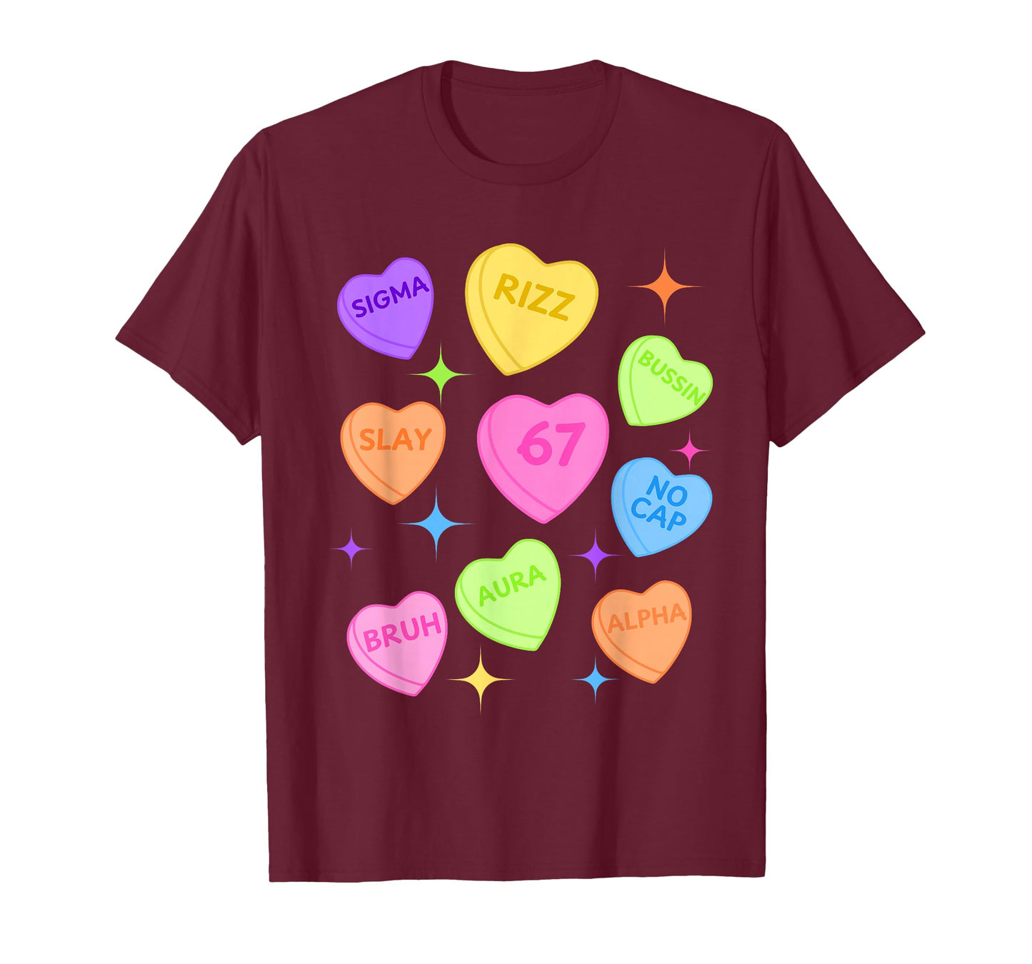 Brain Rot Valentine's - Funny 67 Valentine's Rizz, No Cap T-Shirt