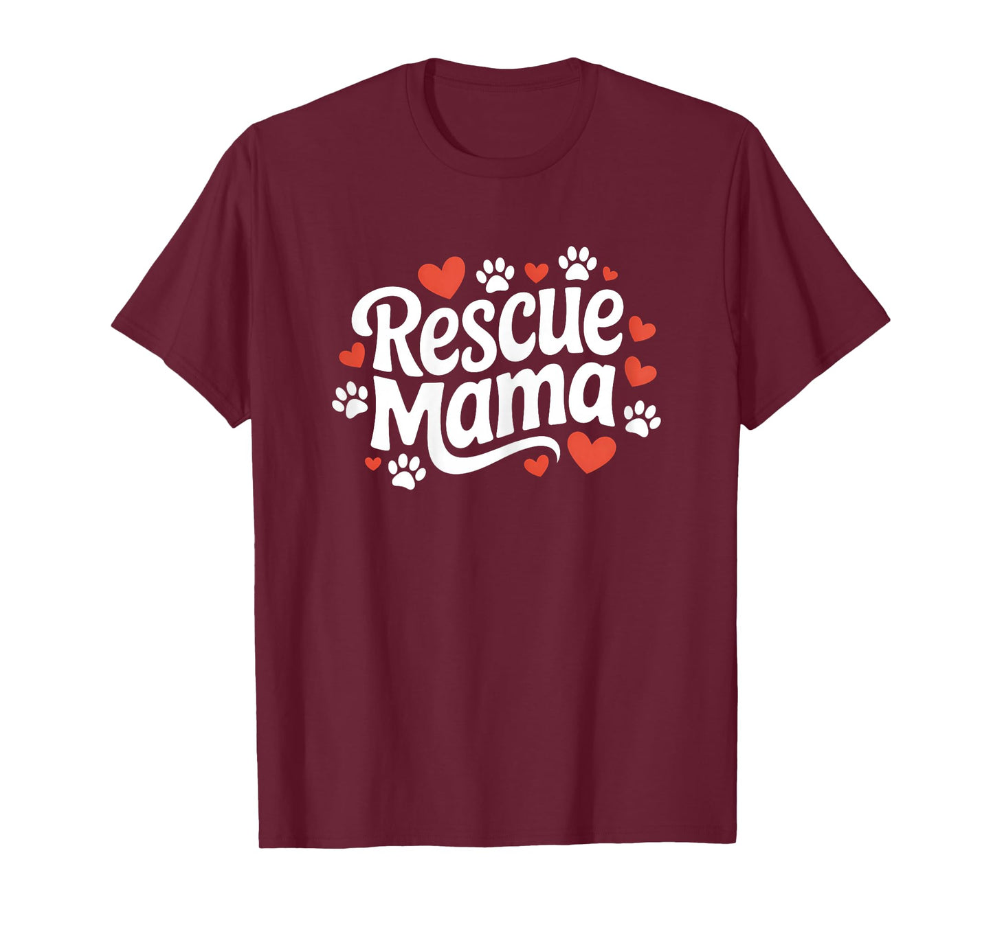 Rescue Mama Cute Dog and Animal Adoption Foster Mom Women's T-Shirt