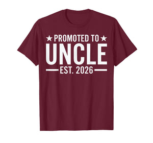 Promoted to Uncle Est. 2026 Announcement New Uncle 2026 T-Shirt