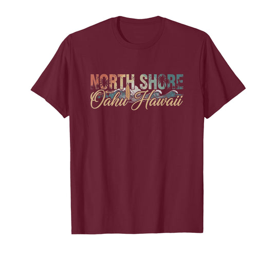North Shore Oahu Hawaii Art Hawaiian Design T-Shirt