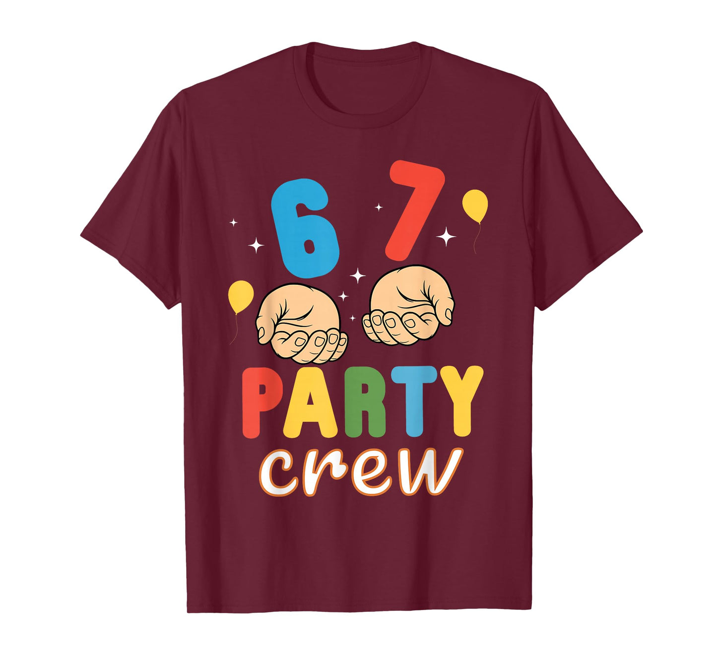 Matching 6 7 Themed Birthday Party Boys Kids Funny 67 Meme T-Shirt