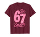6 7 Number 67 Pink Six Seven Meme Slang Womens Girls Kids T-Shirt