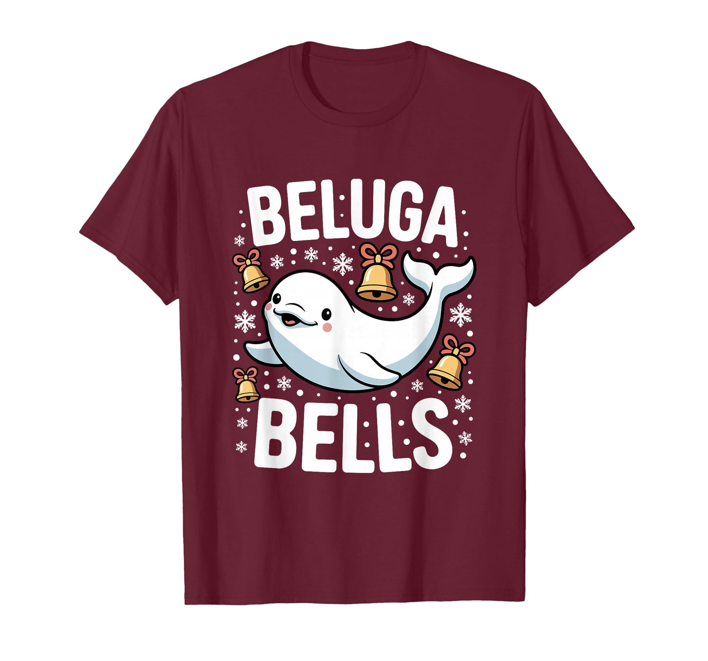 Beluga Bells Christmas Whale T-Shirt