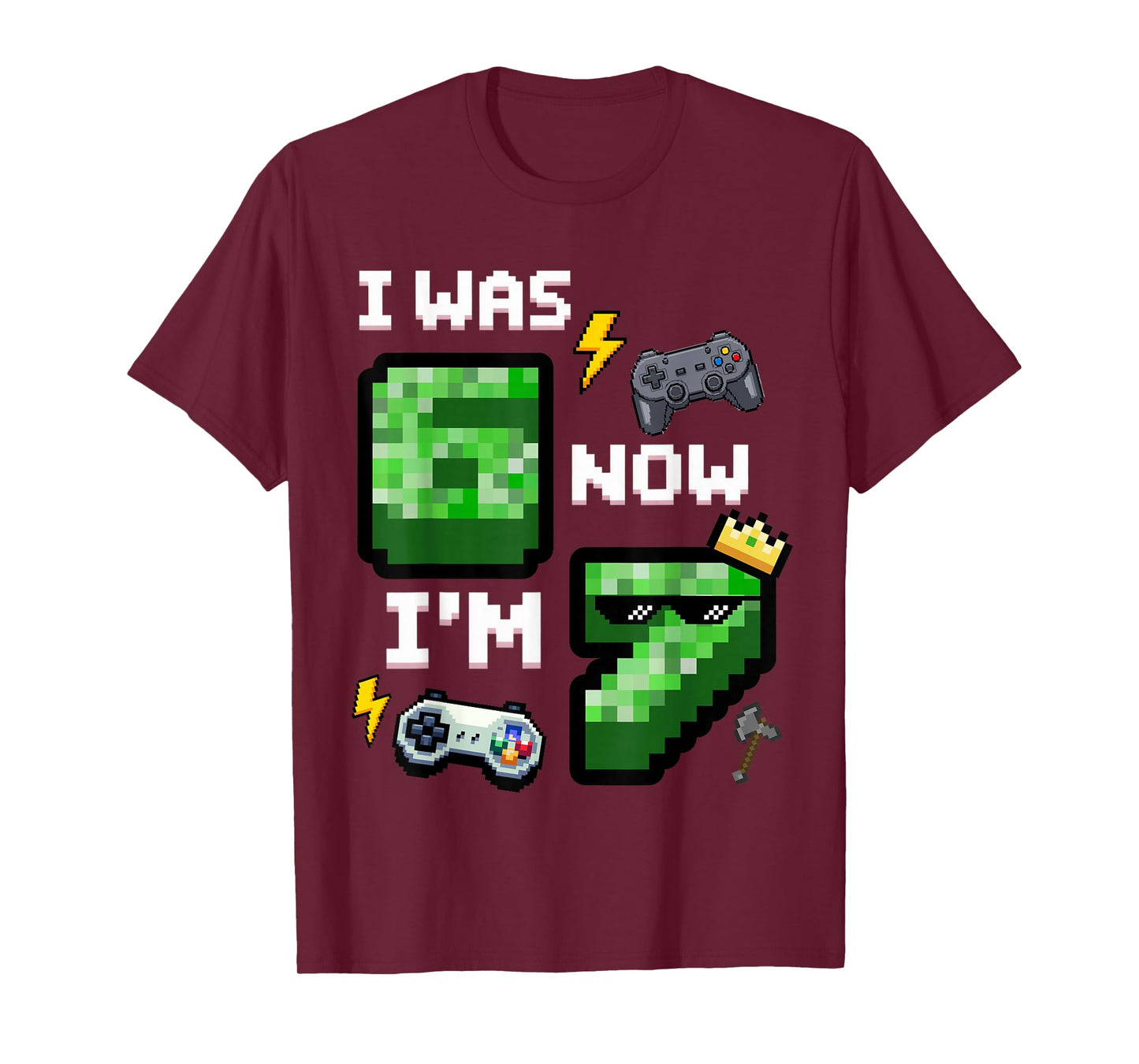 7 Year Old Birthday Shirt - I was 6 Now I'm 7 67 Funny T-Shirt