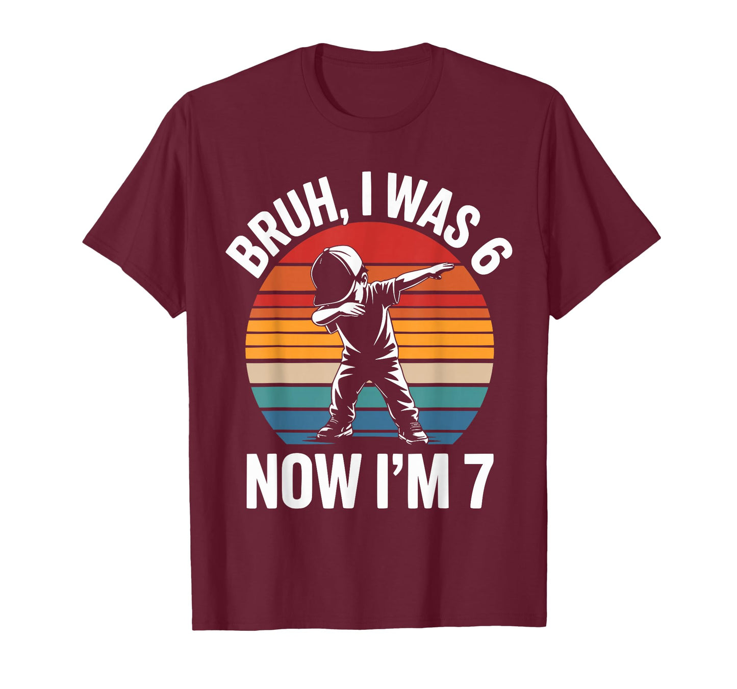 I was 6 Now I'm 7 Year Old 7th Birthday 67 Meme Dabbing Boys T-Shirt