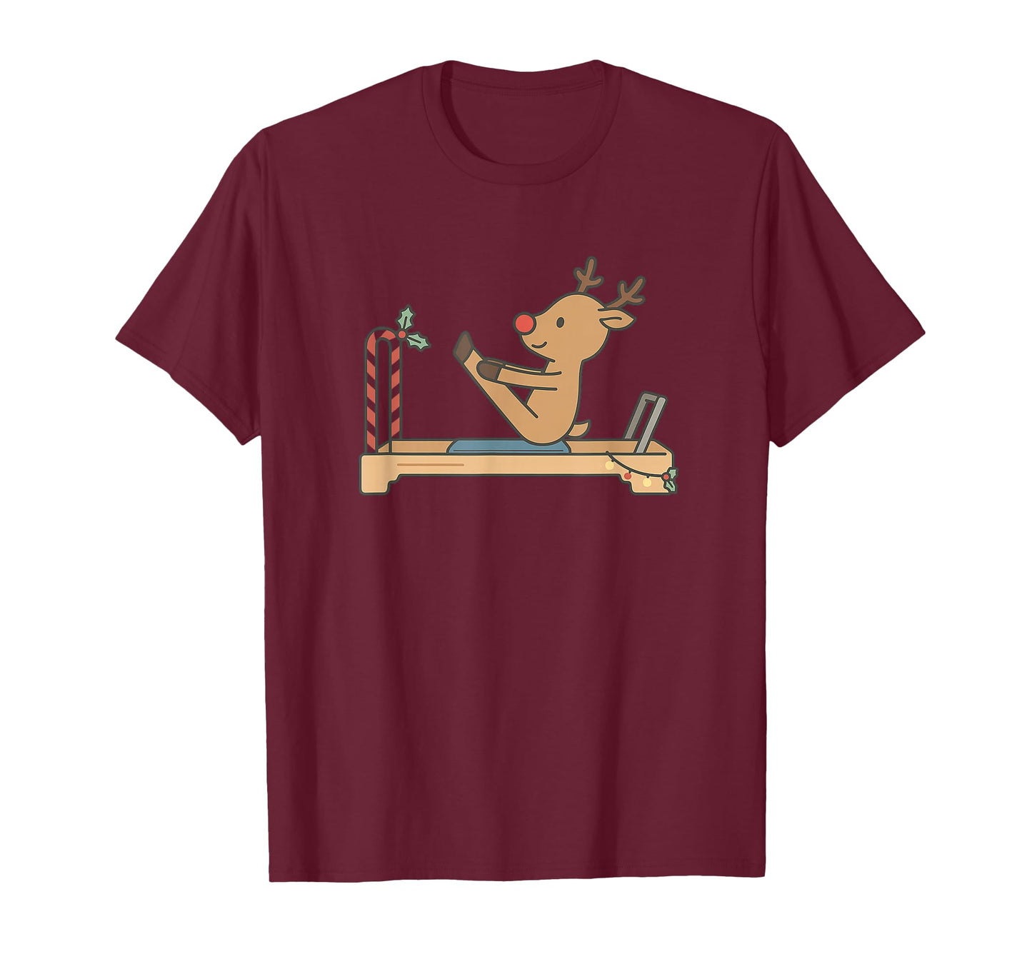 Reindeer Pilates Reformer Christmas T-Shirt