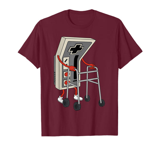 Funny Old Gamer Gaming Retro 80s 90s Video Game Old Gamer T-Shirt