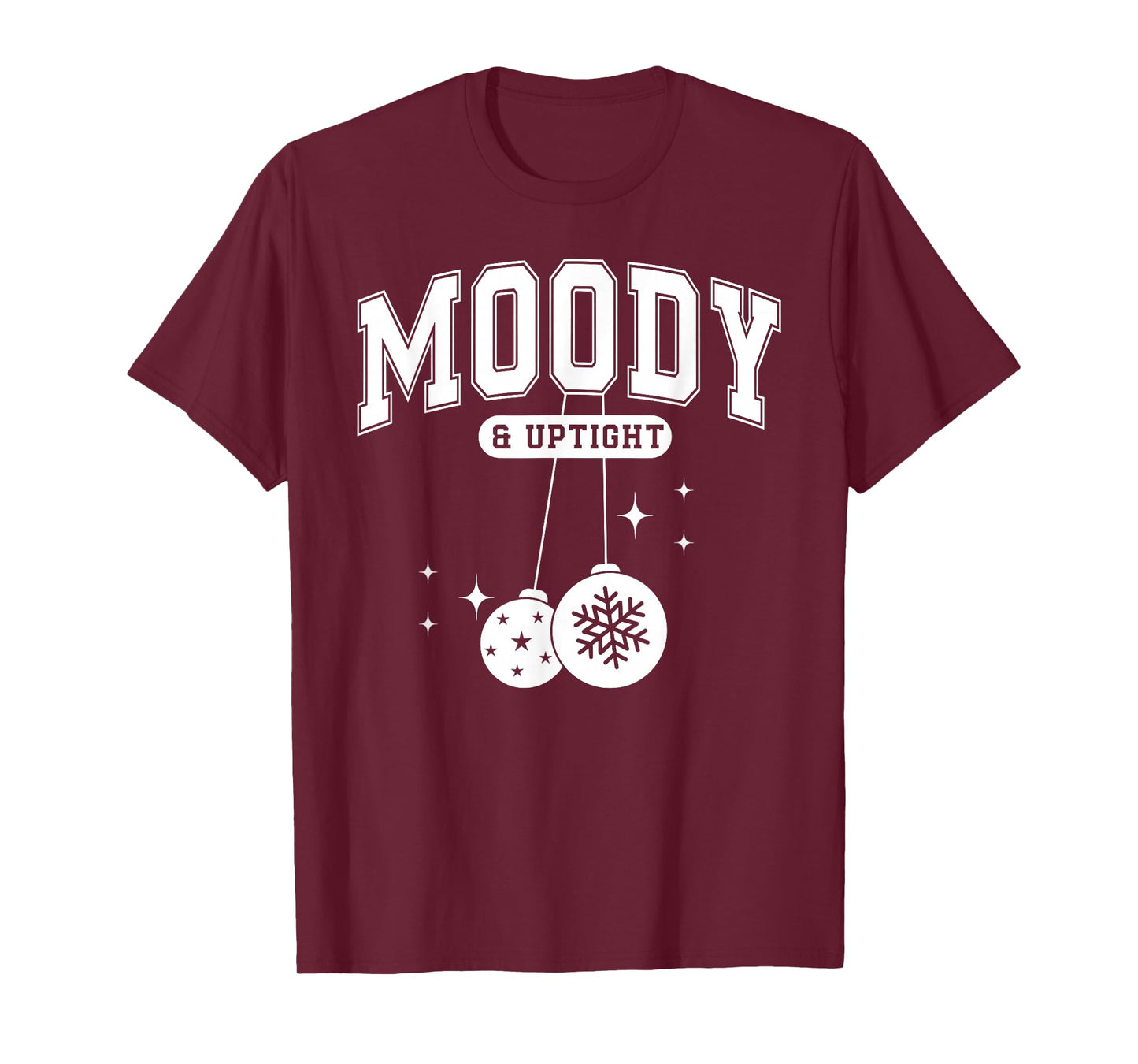 Merry & Bright Moody & Uptight Matching Couples Christmas T-Shirt