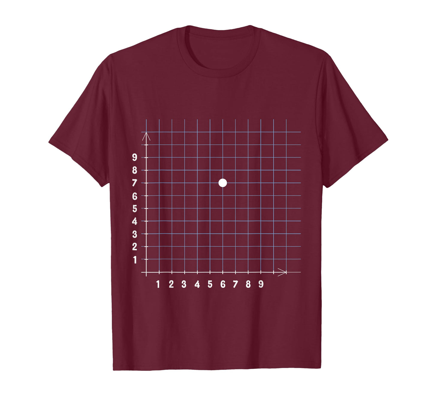 Coordinate (6,7) Math Teacher Funny Math Joke T-Shirt