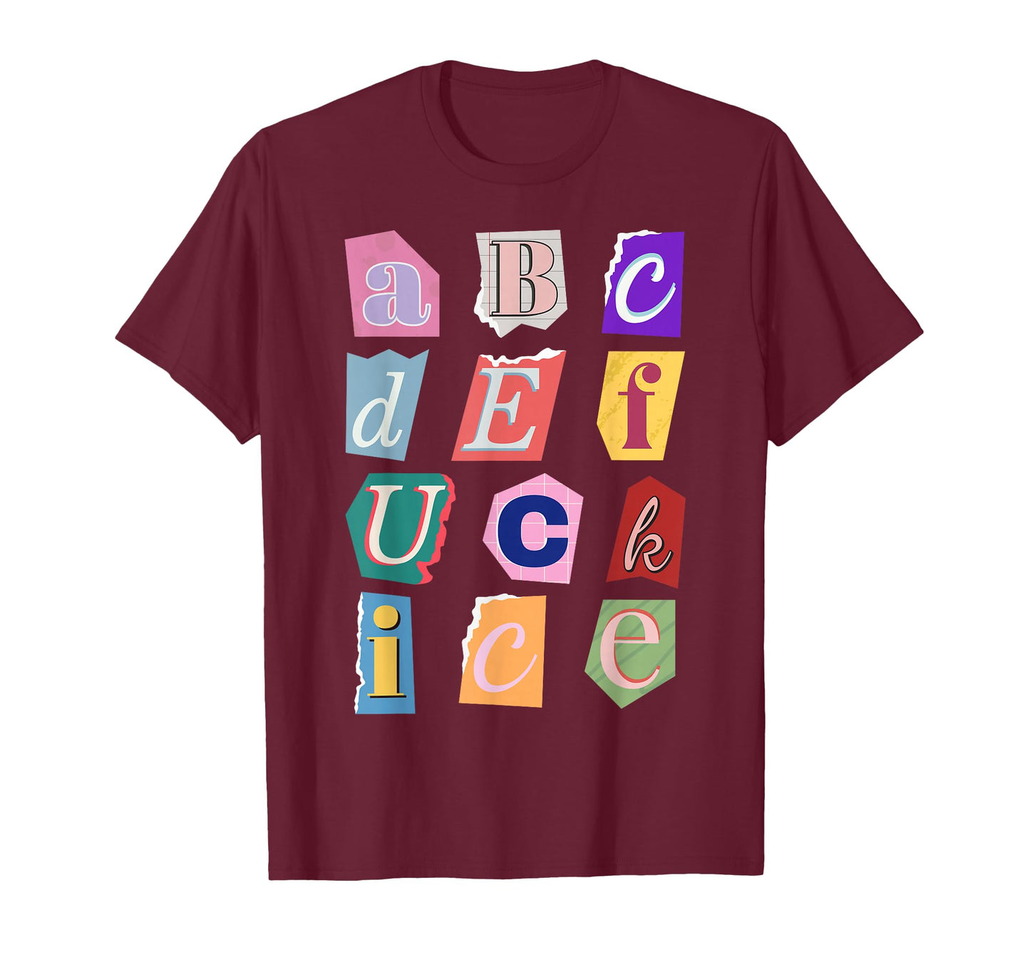 Abcdefuckice Collage Funny Abolish ICE T-Shirt