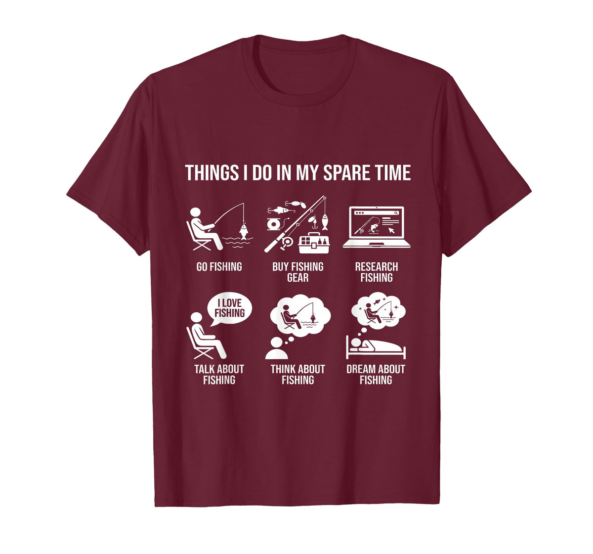 Things I Do in My Spare Time Fisherman Men Bass Fishing T-Shirt
