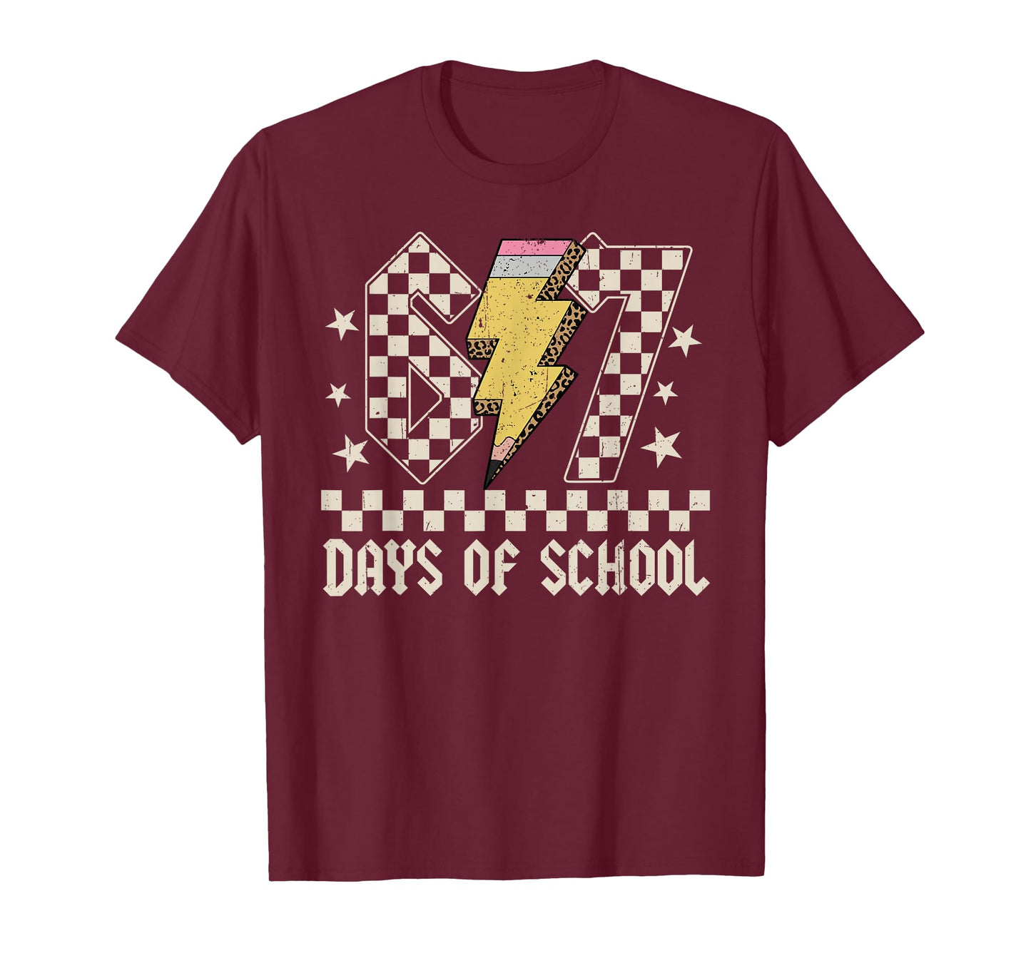 67 Days of School Meme Slang ABCD Rock Boys Girls Teachers T-Shirt