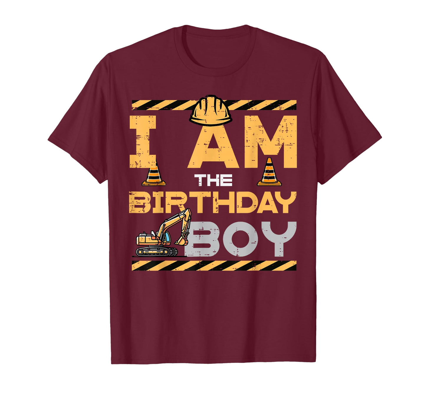I Am The Birthday Boy Excavator Party Family Match Boys Kids T-Shirt